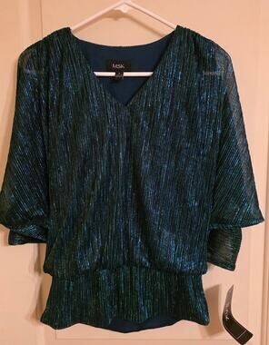 MSK shimmer open-sleeve top